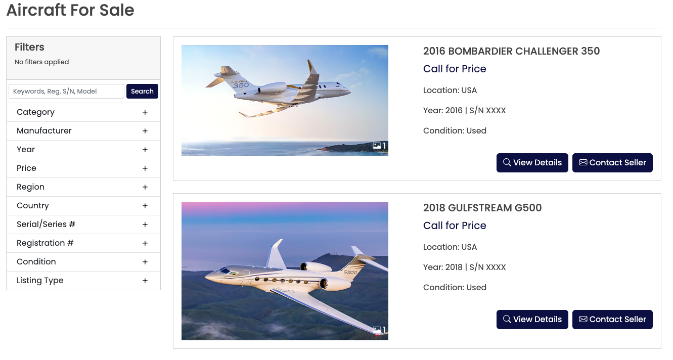 Sell your aircraft with Jetvisors